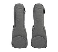 Pyugxab 2X Morbida In Pelle da 23 Pollici per Ukulele Morbida da Concerto In con Tracolla per Ukulele Hawaii A Corde Grigio