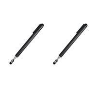 Pyugxab 2X Penna Stilo Telescopica Universale per Touch Screen, Puntatore Retrattile e Stilo con Punta Speciale Floccata (Nera)