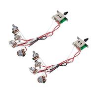 Pyugxab 2X Pentole per chitarra Strat PreWired 1 Volume 2 Tone Control 5 Way Switch 3-500K Pot
