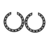 Pyugxab 2X Sound Hole Rose Decal Sticker per chitarra acustica classica parti nero+