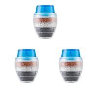 Pyugxab 3 filtri a per rubinetto, ugello, filtro 'acqua, filtro da cucina, 5 strati, purificatore per uso domestico (blu)