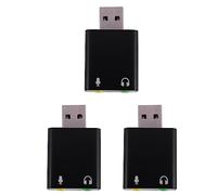 Pyugxab 3X 7.1-Channel Lega di Alluminio USB Scheda Audio Computer Scheda audio esterna USB7.1 Scheda audio analogica Scheda audio