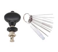 Pyugxab 4 piroli di accordatura per ukulele e altri strumenti vari, nero e chitarra dado scanalatura ponte foro foro kit file