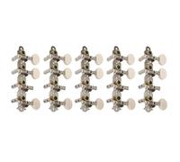 Pyugxab 5X Meccaniche Accordatori Pioli Chiave di Accordatura con Manopole In Madreperla Bianca 4L + 4R per Mandolino