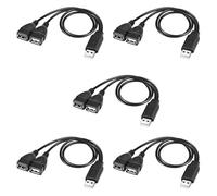 Pyugxab 5X Splitter USB, USB 2.0 da A Doppio USB Femmina Jack Y Caricatore Splitter