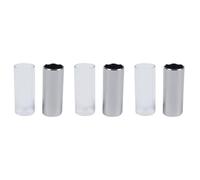 Pyugxab 6 Pezzi Vetrino e Scivolo In Metallo per Chitarra, Basso, Medio (6 Cm)