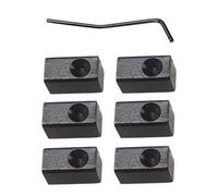 Pyugxab 7 pezzi parti per chitarra elettrica: 6 pezzi ponte tremolo per chitarra morsetto blocco pressione blocco stringa inserto blocco e 1 pezzo inserimento diretto stile chitarra elettrica