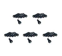 Pyugxab Abanlone Dot - 30 piroli per ponte chitarra acustica, in ebano, estremità in ebano, parti di ricambio (nero)