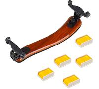 Pyugxab Colofonia bianca per greco, con passo greco, per aumentare l'attrito, con spalliera per violino in legno d'acero da 1/4 1/2, 5 pezzi