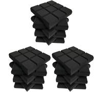 Pyugxab Confezione da 18 piastre in schiuma acustica, 30 x 30 x 5 cm, smussate 9 blocchi di piastrelle