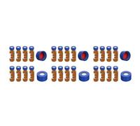 Pyugxab Confezione da 300 Fiale per Autocampionatore da 2 Ml - Vial per HPLC 9-425 Vial Color con Tappi Un Vite Blu, Setti Rossi