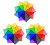 Pyugxab Filtro luce gel, 27 pezzi, correzione del colore, sovrapposizioni colorate, illuminazione film, filtro gel per film, video, foto, palcoscenico (multicolore)