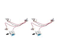 Pyugxab Kit di cablaggio per chitarra elettrica 1 Volume 1 Tono 3 Interruttore a levetta 500K Pentole Jack 2 Set