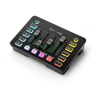 Pyugxab Mixer Audio Scheda Audio Mixer Interfaccia Audio Ricaricabile con Interfaccia Microfono XLR per Podcasting/Registrazione