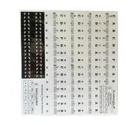 Pyugxab per tastiera di pianoforte in e nero, lettere in grassetto, molto adatti per i bambini per imparare il pianoforte