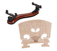 Pyugxab Ponte regolabile per violino in acero, 4/4 dimensioni violino montato ponte parti per violino 4/4 con spalliera per violino