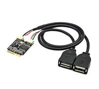 Pyugxab Scheda Adattatore di Espansione M2 WiFi Key A/ETO Scheda Adattatore USB Scheda Madre Portatile Ngff A Doppia Porta USB 2.0 Scheda di Espansione A