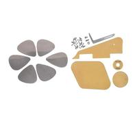 Pyugxab Set di 6 plettri per chitarra in acciaio e 1 set giallo per interruttore con cavità, selettore per pickup, staffa e