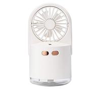 Pyugxab Ventilatore Portatile, Umidificatore da Tavolo Un Spruzzo Multifunzione con Luce Notturna Ricarica USB Ventola Un 5 Foglie Design 3 velocità del