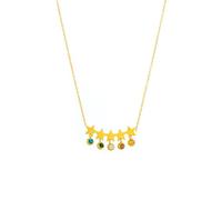 PYVSAEKC Collana a stella colorata con pendente di zircone per donne Ragazza, ragazza alla moda con collarino, festa per feste