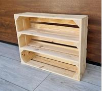 PYXIDAS , lungo ,corto Cassette Legno- set di Portafrutta, dimensioni 50x40x15 cm - misura media, utilizzabile come contenitore o decorativo, resistente e pulito (Naturale lungo, 1)