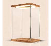 PYYDJQ Teca Plexiglass Scatola Espositiva in Acrilico Trasparente Illuminata A LED, Custodia in Acrilico Impilabile per Esposizione di Action Figure/Oggetti da Collezione(50x50x60cm/20x20x24inch)