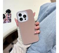 PYYLTTP Custodia in silicone liquido opaco per iPhone 16 15 14 Plus 13 Pro Max, morbida e antiurto, con protezione paraurti (per iPhone 16/cachi)