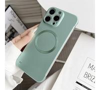 PYYLTTP Custodia per telefono ultra sottile opaca senza cornice per iPhone 16, 15, 14 Plus, 13 e 12 Pro Max, con ricarica wireless magnetica, rigida in PC (per iPhone 16 Pro/verde)