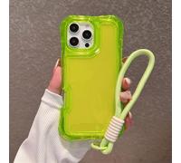 PYYLTTP Custodia trasparente per iPhone 11 12 13 14 15 16 Pro Max Plus, custodia protettiva anti-caduta (per iPhone 12 Pro Max/verde)