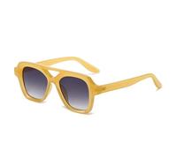 PYYLTTP Doppi Ponti Occhiali Da Sole Donne Moda Gradiente Shades Uv400 Uomini Giallo Blu, Giallo Grigio Gradiente, Taglia unica
