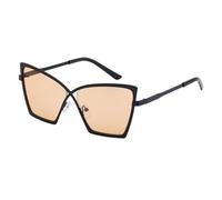 PYYLTTP Occhiali da sole da donna con montatura in metallo di lusso, alla moda, punk, da uomo, per guida all'aperto, viaggi, UV400 (C5 Black Tea)