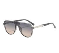 PYYLTTP Occhiali da sole One Piece da donna, moda, sfumati UV400, retrò, da uomo, blu e verde, occhiali da sole per esterni (grigio, grigio tè)