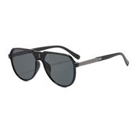 PYYLTTP Occhiali da sole One Piece da donna, moda, sfumati, UV400, stile retrò, da uomo, blu e verde, per attività all'aperto (nero, grigio canna di fucile)