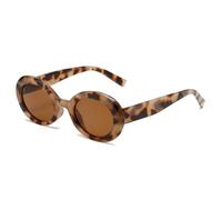 PYYLTTP Ovale Colore Della Gelatina Donne Occhiali Da Sole Moda Giallo Verde Sfumature Uv400 Uomini Tendenza Gradiente, Tè Ambra, Taglia unica