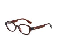 PYYLTTP Rosso Arancione Occhiali Da Sole Donne Rivetti Vintage Chiaro Gradiente Sfumature Uv400 Uomini Di Tendenza Punk, Marrone Trasparente, Taglia unica