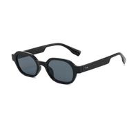 PYYLTTP Rosso Arancione Occhiali Da Sole Donne Rivetti Vintage Chiaro Gradiente Sfumature Uv400 Uomini Di Tendenza Punk, Nero grigio, Taglia unica