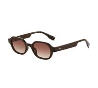 PYYLTTP Rosso Arancione Occhiali Da Sole Donne Rivetti Vintage Chiaro Gradiente Sfumature Uv400 Uomini Di Tendenza Punk, Caffè Tè Gradiente, Taglia unica