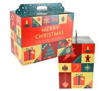 PZ 10 SCATOLA REGALO GRANDE IN CARTONE IDEALE PER CREARE PACCHI NATALE CESTO NATALIZIO CONFEZIONE REGALO 43,5 X 25,5 X 35 CM LIBERTY