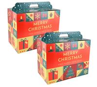 PZ 10 SCATOLA REGALO PICCOLA IN CARTONE IDEALE PER CREARE PACCHI NATALE CESTO NATALIZIO CONFEZIONE REGALO 30,5 X 23,5 X 35 CM LIBERTY