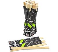 PZ 100 BACCHETTE IN BAMBU 21 CM COLORE LEGNO CHIARO, IDEALI PER SUSHI, SASHIMI, SALMONE, SUPPLì DI RISO