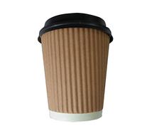 PZ 100 BICCHIERI TERMICI IN CARTONE ML 250 CON COPERCHIO CAFFE' CIOCCOLATA CALDA