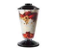 PZ 100 COPPA YOGURT DI PLASTICA TRASPARENTE CC 200 + BASE NERA IDEALE PER YOGURT, FRAPPE', SEMIFREDDI E MOUSSE