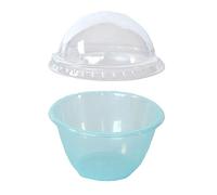 PZ 100 COPPETTA BLU PICCOLA 100 CC PLASTICA + COPERCHIO CUPOLA IDEALE PER DOLCI E MONOPORZIONI