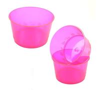 PZ 100 COPPETTE DI PLASTICA MEDIO GRANDI CC 300 PER MACEDONIE YOGURT E GELATI TRASPARENTI COLORATE PLASTIC CUP FOR ICE CREAM