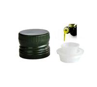 PZ.100 Tappi Capsule A Vite PREFILETTATI con SALVAGOCCIA per Olio in ALLUMINO