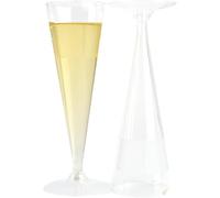 PZ 120 CALICI FLUTE CHAMPAGNE PROSECCO TRASPARENTI BICCHIERI PLASTICA FLUTES HAPPY HOUR APERITIVO APERICENA