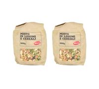 PZ 2 CONFEZIONI DA GR 500 CADA UNA DI MISTO DI LEGUMI E CEREALI IDEALE PER PRIMI PIATTI E INSALATE DI LEGUMI