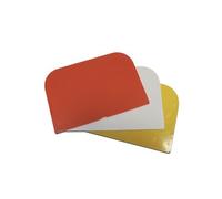 PZ 20 RASCHIETTO MULTICOLOR PER GELATERIA BASE CM 12,5 ALTE CM 8,5 SPATOLA RIUTILIZZABILE IN PLASTICA PER DECORAZIONE VASCHETTE GELATO