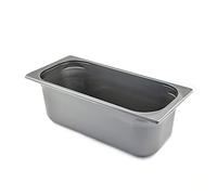 PZ 20 VASCHETTA IN PLASTICA GRIGIA T. 5000 PER VETRINA GELATO DA CM 36 X 16 H CM 12