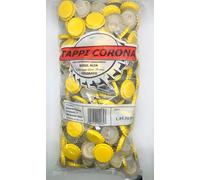 PZ.200 Tappo a corona giallo con bidule lunga 29 vino birra spumante frizzante